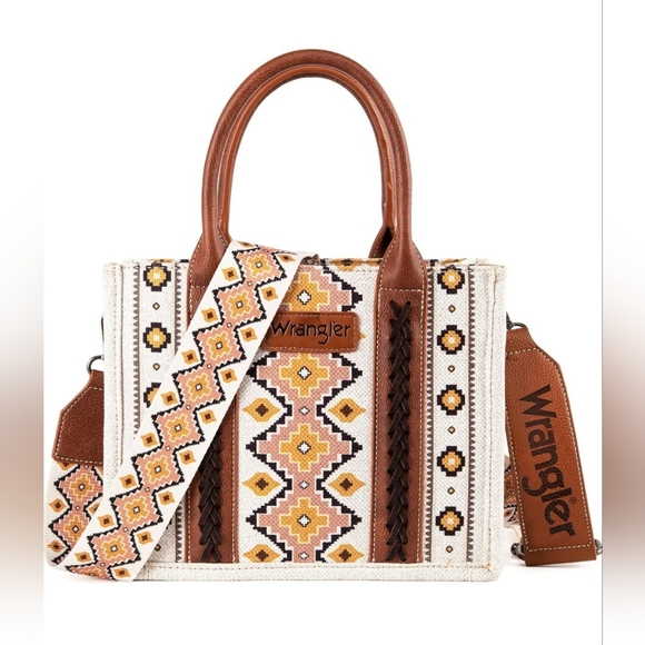 Wrangler Handbags - Women's Wrangler Aztec Boho Shoulder Tote Bag Purse NWT